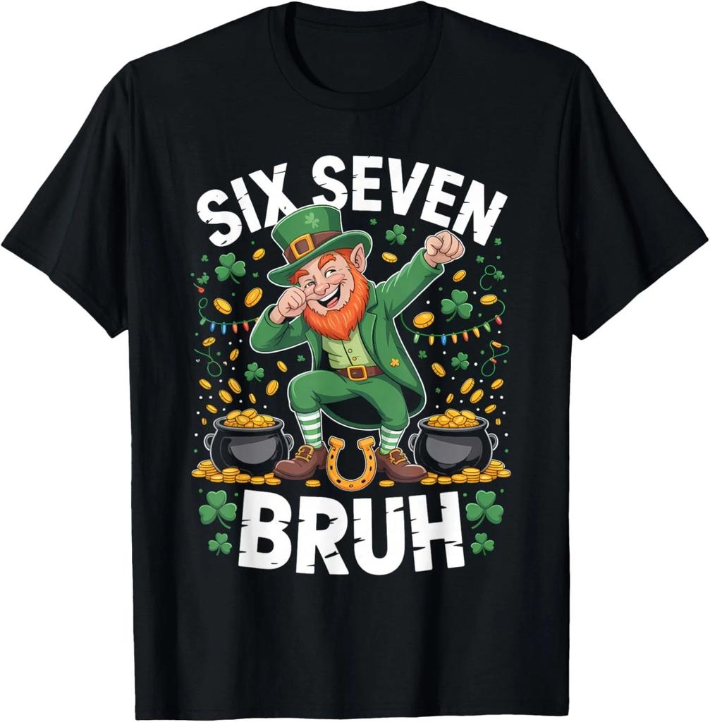 67 St Patrick's Day Funny Six Seven Leprechaun Design Unisex T-Shirt