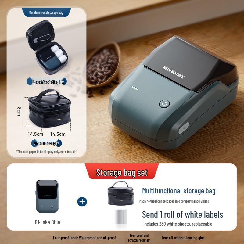 Jingchen B1 Thermal Label Printer for Food, Barcode, and Clothing Tags