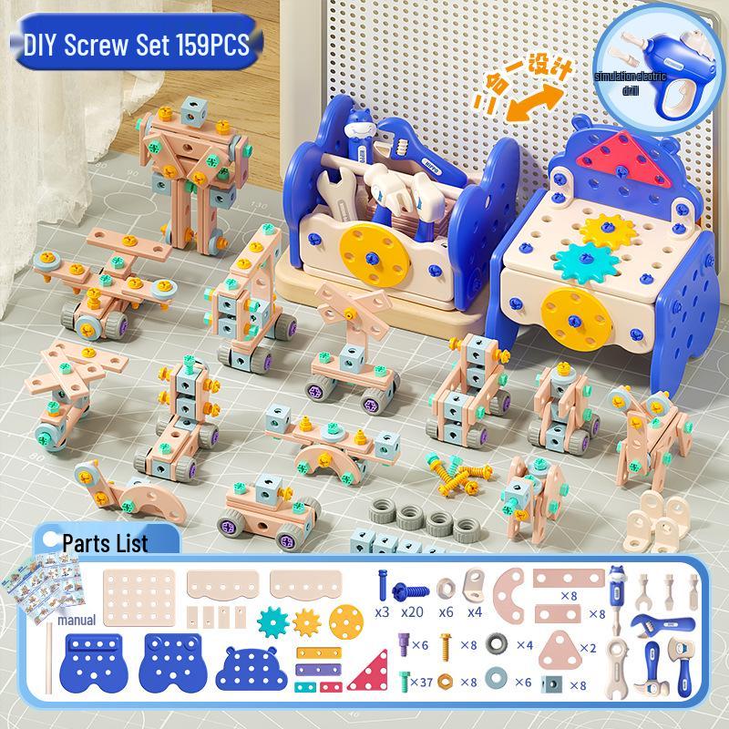 Xiaobei Hippo Toolbox: TikTok-Inspired Electric Drill & Screw Set for Kids