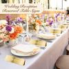 2/4/10PCS Golden Acrylic Reserved Table Signs Card Banquette Seating Table Signs Wedding Waterproof Double-Sided Mark Seat Signs