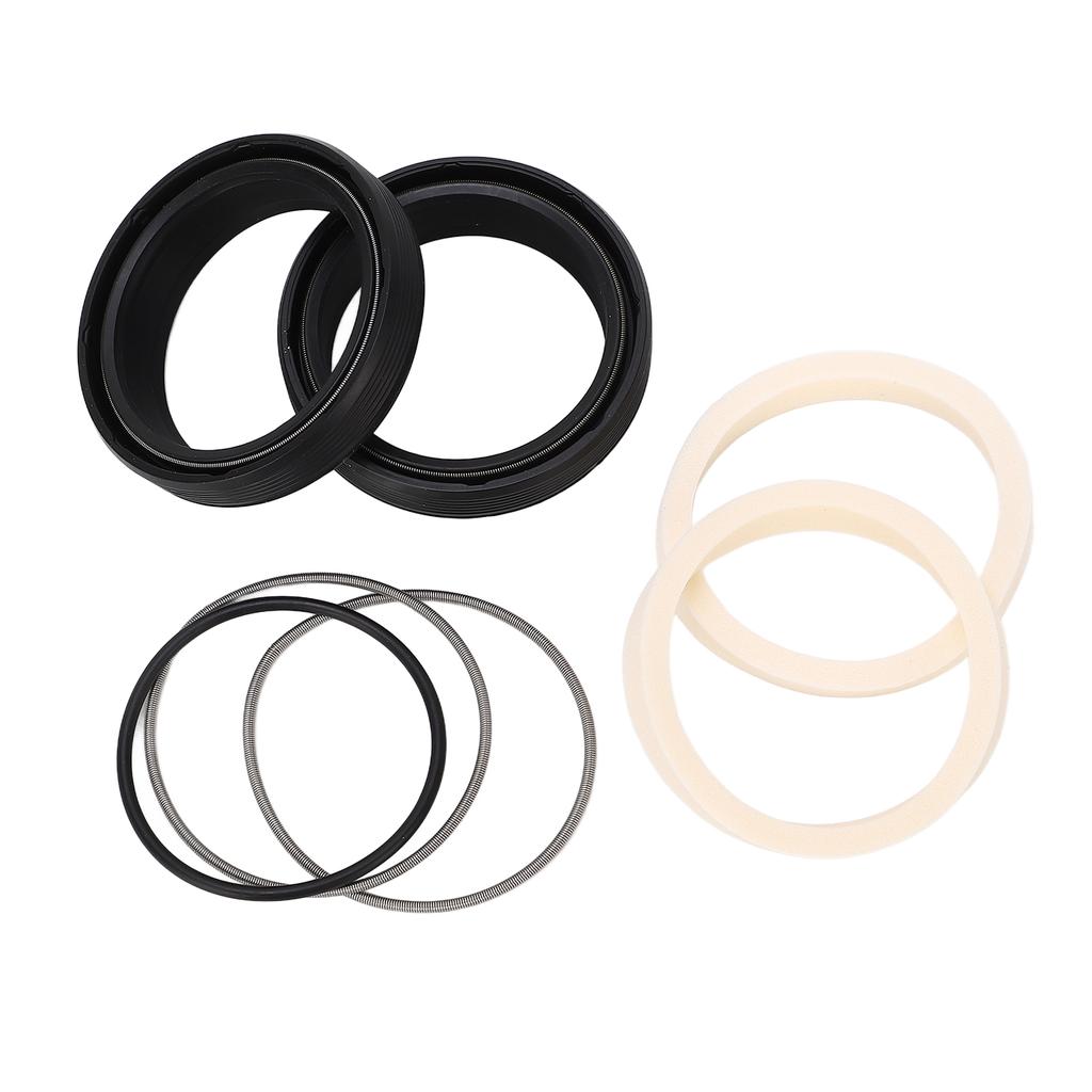Front Fork Oil Seal Kit Stainless Steel Rubber Mountain Bike Front Fork Damper Oil Seals Replacement for 40mm Inner Tube