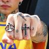 Retro Black Cross Ring For Men Women Oil Drip Metal Punk Gothic Adjustable Ring Hip Hop Handmade Unisex Jewelry Accessories Gift