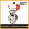 Hammond 304 Flange Bottom Discharge Pneumatic Ball Valve FQ641F-16P: Sanitary, Quick Connect, 316 Normal Temp