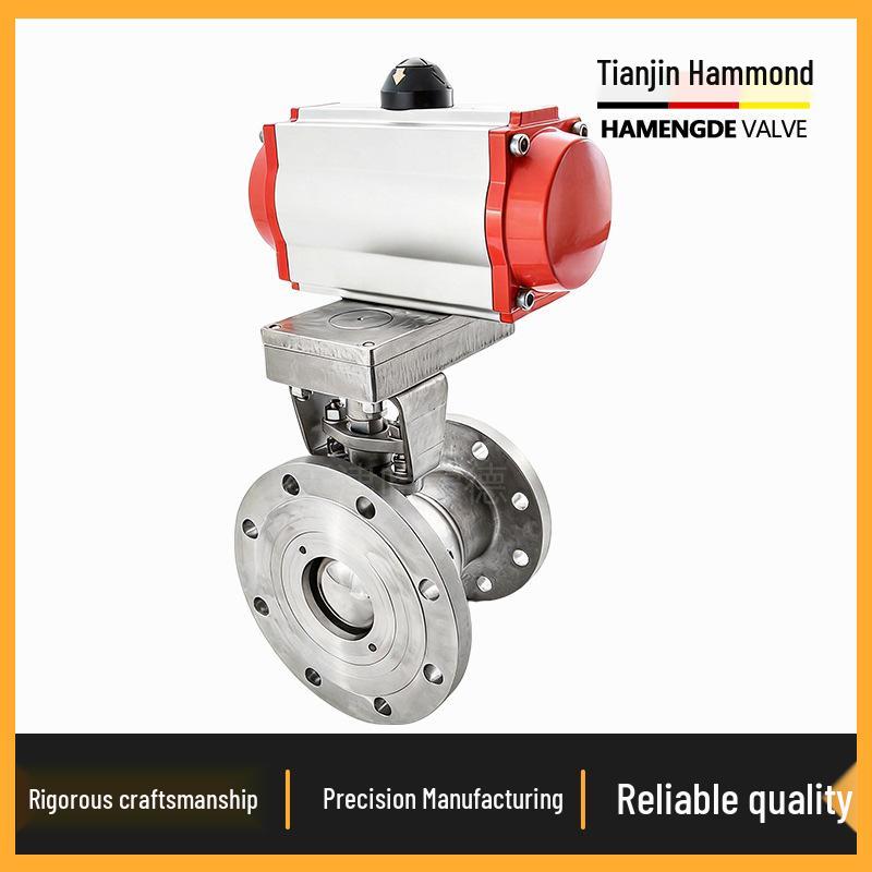 Hammond 304 Flange Bottom Discharge Pneumatic Ball Valve FQ641F-16P: Sanitary, Quick Connect, 316 Normal Temp
