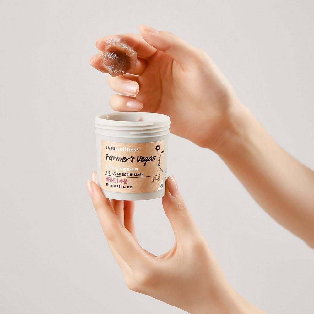 [JAJU/JAJU] Farmers Vegan Fig Sugar Texture Mask 100ml, White, FR, 1 Piece, 1 Piece