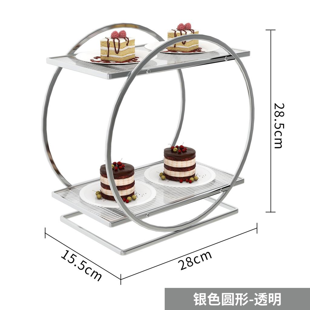 European 2-Layer Cake Stand Dessert Table Dim Sum Rack Fruit Pastry Display Tray Snack Tray Wedding Birthday Party Cake Tools