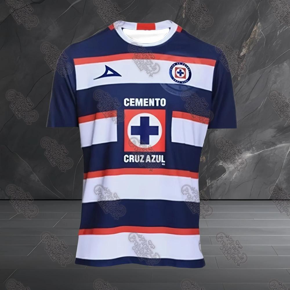 Popolare Serie Calcio Cruz Azul Trasferta Portiere Allenamento Uniforme Stesso Stile Trendy Uomo Adulto Bambini Uomo Maglietta