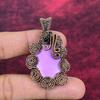Phosphosiderite Pendant Copper Wire Wrapped Flower Pendant Gemstone Wire Jewelry