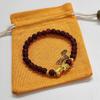 Garnet Bihu Prayer Beads Wealth Bracelet with 6mm Pouch