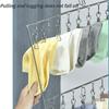 Stainless Steel Clothes Drying Rack,Multifunctional Socks Clips for Bedroom Balcony,2/3Layers Space Saving Closet Organizer