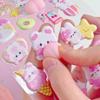 In Stock Butt Cute Designs for Social Set of 4 Plump 3D Animal Stickers Cute Peach Butt Stickers for and Soft Marshmallow Touch Reward Colorful Animal