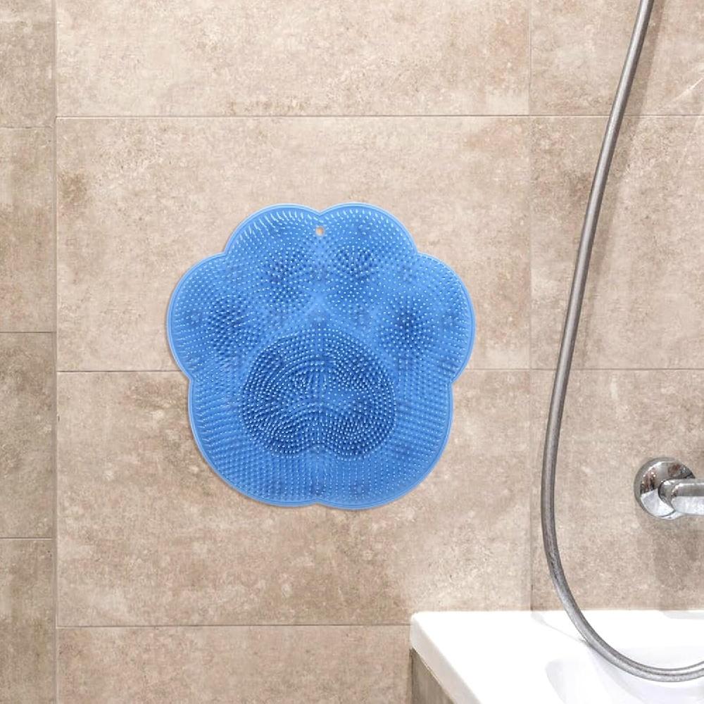 1Pcs Silicone Bath Massage Mat Shower Foot And Back Brush Wall Mounted Bathroom Foot Wash Mat With Suction Cup