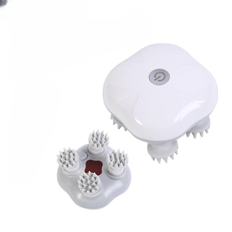 Home Electric Head Massager Rechargeable Waterproof Vibration Kneading Smart Mini Multi-functional Scalp Massager