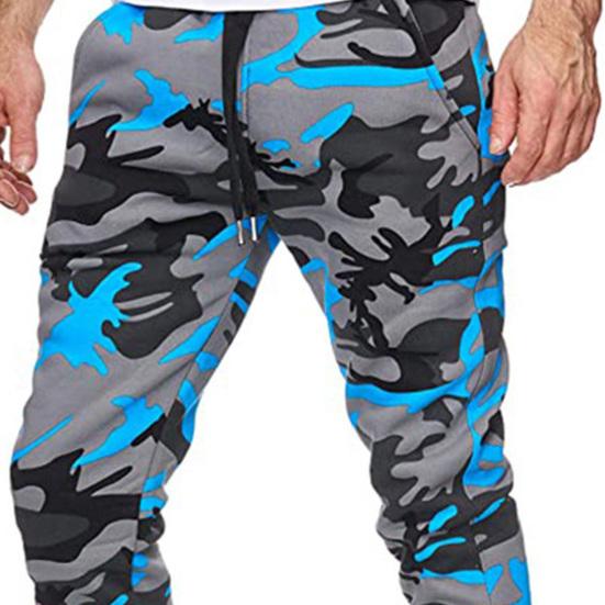 Hose Jogger Camouflage Knöchelband Mid Waist Herren Cargohose für den Herbst