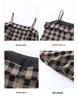2025 Spring Plus Size Plaid Spicy Girl Sling Dress for Women