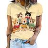 Funny Cat Pattern Women's T-Shirt Cute Animal 3D Print T-Shirts Summer Fashion Casual Street Tees Short Sleeves Round Neck Tops
