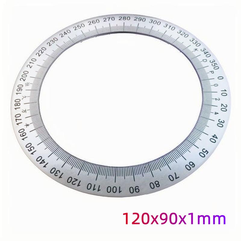 360 Degrees Dial Scale Identification Dial Degree Graduated Circle Disk Protractor For Machine Tool Measurement Tools 120x90mm