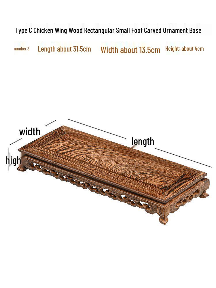 Massivholz-Displaybasis für Flügelhandwerk, Vase, Bonsai, Buddha-Statue oder Teekanne