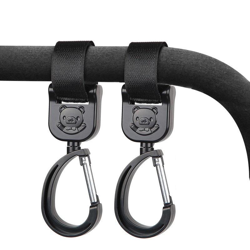 Baby Safety Stroller Umbrella Car Nylon Strap 2 Hook Combination Hooks For Infant Pushchair Double Ring Buckle Hooks Set Of 1 2 Or 4 Hooks