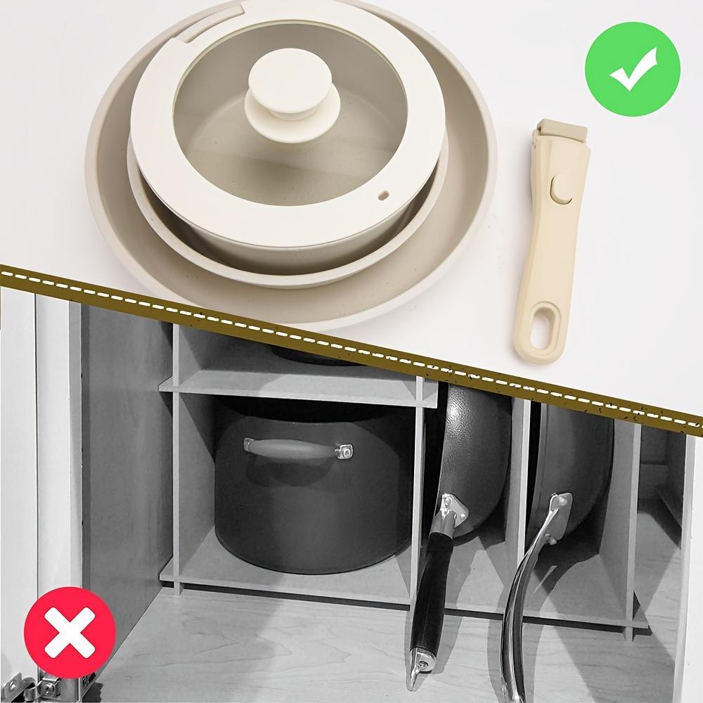 1/2pcs Detachable Pot Handle Versatile Pans Grip for Universal Pot Lifter Anti-scald Replaceable Clamp Kitchen Cookware Access