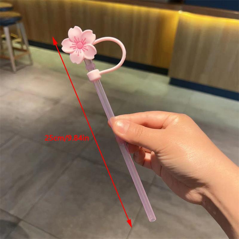 1Pc Silicone Straw Plug For Water Glass Bottle Flower Shape Drinking Dust Cap Straw Tips Cover Cup Accessories For 6-8Mm Straws
