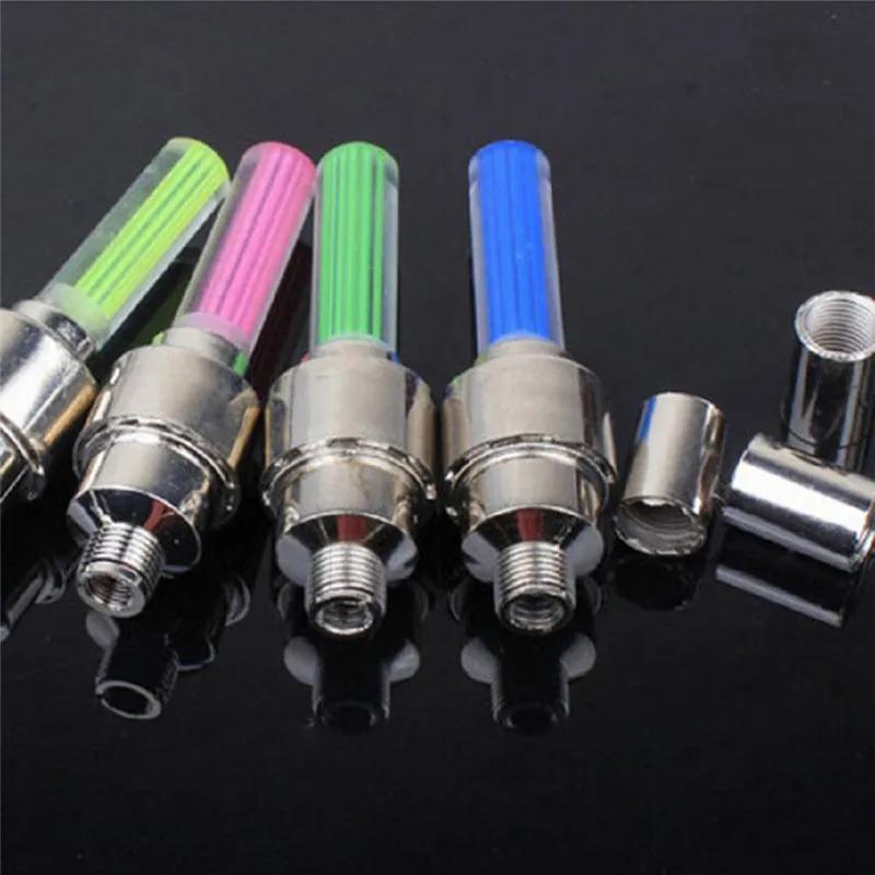 2/4Pcs Neon Motorcycle Tire Lights Bike LED Light Tire Valve Cap Flashlight Wheel Spoke Lightweight Car Motorcycle Accessories