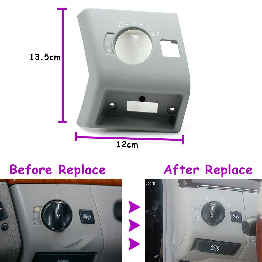 W220 LHD Car Front Dashboard Headlight Switch Control Cover Trim For Mercedes Benz S Class S430 S350 S280 S500 S600 1998-2005