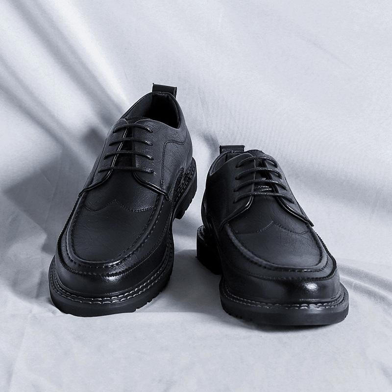 

Мужские кожаные туфли корейской версии в британском стиле, деловые, повседневные, кожаные туфли для жениха и невесты 70119-R 44 чёрный