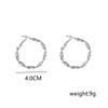 Statement Exaggerated Spiral Wave Hoop Earrings Basic Minimalist Personality Frosted Metalized Huggie Jewelry Women Brincos Christmas Day Girl