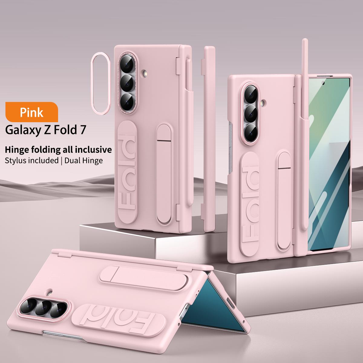 

Эластичный держатель-подставка на запястье Чехол-подставка для Samsung Galaxy Z Fold7 Fold6 Fold 7 6 Подставка на шарнире 360 Полная защита Закаленное стекло Galaxy Z Fold7