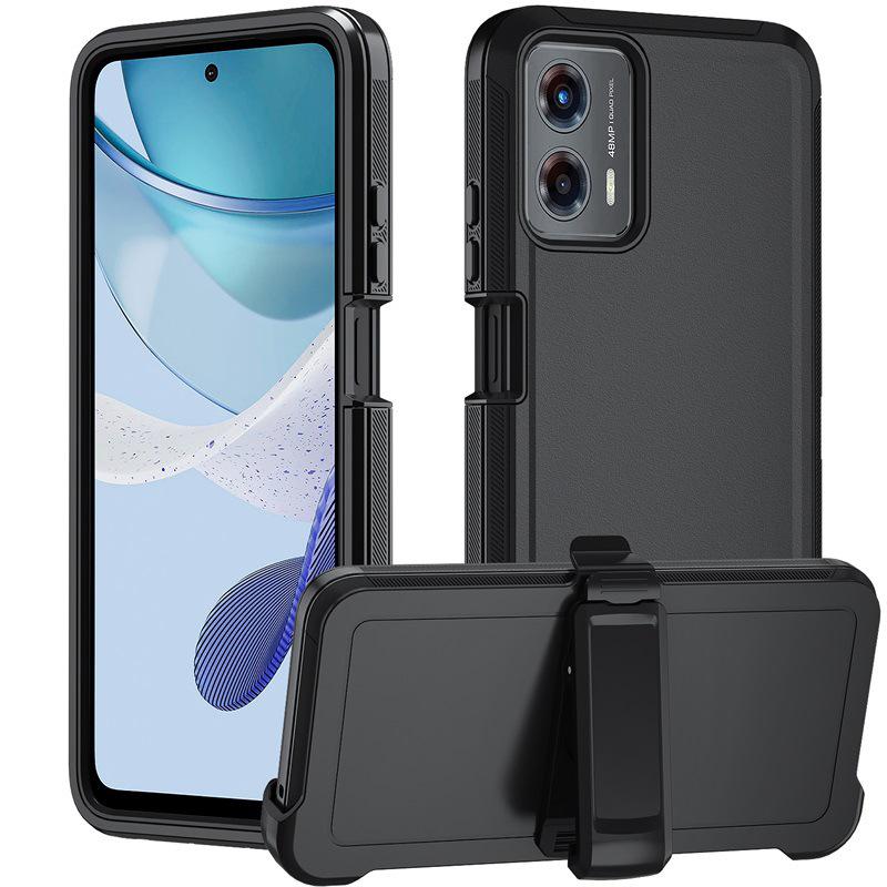 MOTO G Power 5G (2024) Three-in-One Phone Case with Back Clip & Full Edge Protection