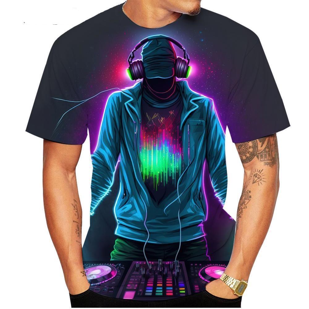 New 2023 Fashion Summer Hot Sale 3D DJ Men's/women's T Shirt 3D Print Kid Tops Clothing Plus Size 100-6XL Oversize