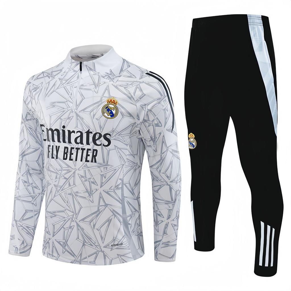 Autumn And Winter Real Madrid Barcelona Arsenal Training Suit Long Sleeve Half Zipper Football Suit Sportswear Adult Suit