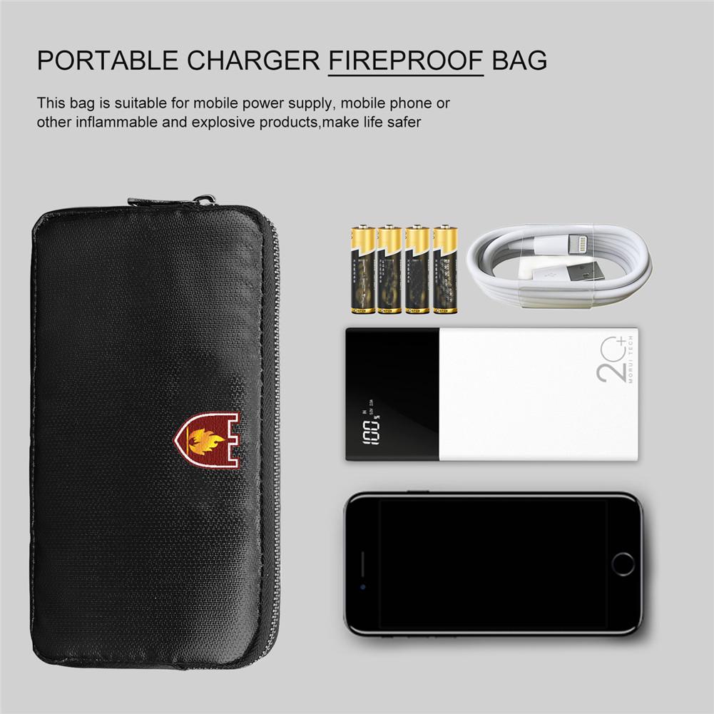 Fireproof Storage Package Waterproof Fireproof GPS RFID Faraday Bag Money Pouch Portable Wallet Envelope Container With Zipper