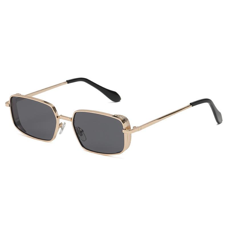

Retro Small Frame Sunglasses Women Brand Designer Metal Square Punk Sun Glasses Shades Men Popular Glasses UV400 золотой