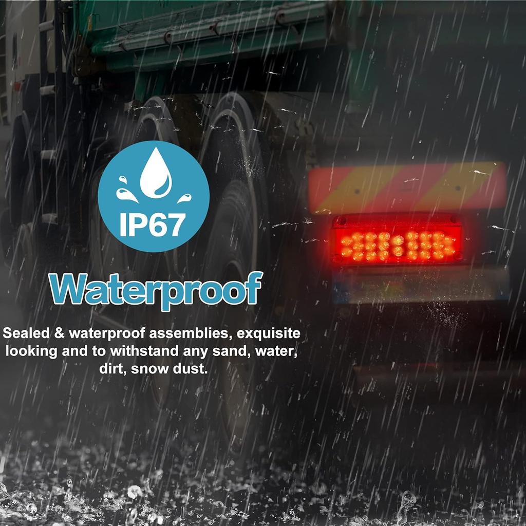 LED Trailer Lights, RV Tail Lights LED, RV Brake Lights, Brake Stop Turn Camper Tail Lights With Red Reflex Trailer Tail Lights