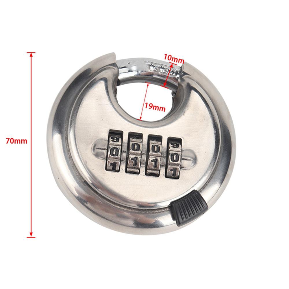 4-Position Combination Disc Padlock for Warehouse Cabinet Bicycle Trailers