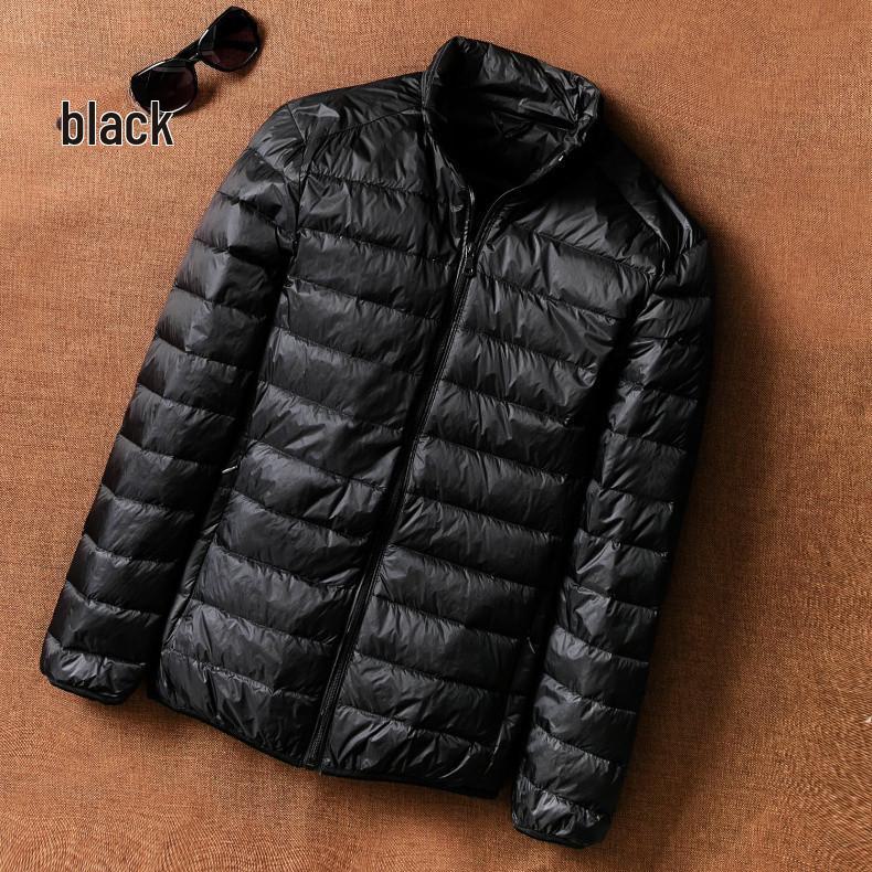 2024 Men's Short White Duck Down Jacket: Lightweight and Stylish for Middle-Aged and Elderly Men