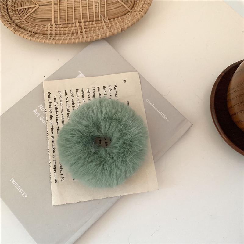 Fluffy Hair Tie & Headband: Elegant, Warm, Soft Japanese Korean Style for Autumn & Winter