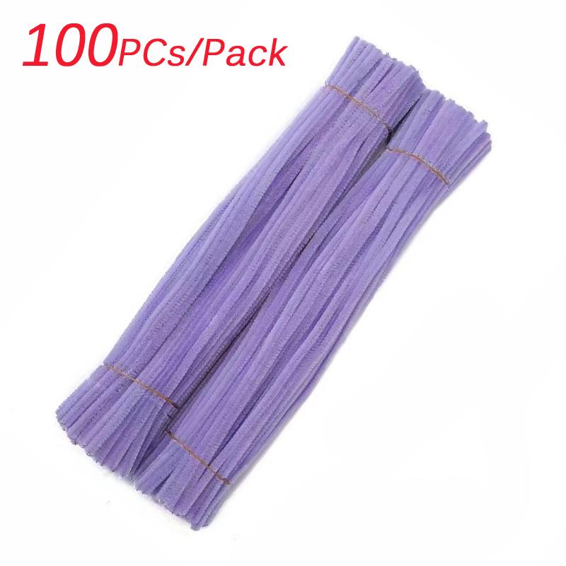 100/300PCS Creative Wires Chenille Wire Pipe Flower Headband Colorful DIY Plush Stem Wired Twist Stick DIY Handmade Toy Materia