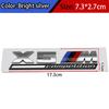 FA6ABS Tricolor M mark Competition Car Trunk Badge Emblem Thunder Edition Sticker For BMW 7m 8x1m X2M X3M X4M X5M X6M X7M x 5