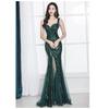 Mermaid Perfect for and with Flattering Design [88flix] Dress, Green, Sequined, Formal, Parties, Weddings, Recitals, (XL)