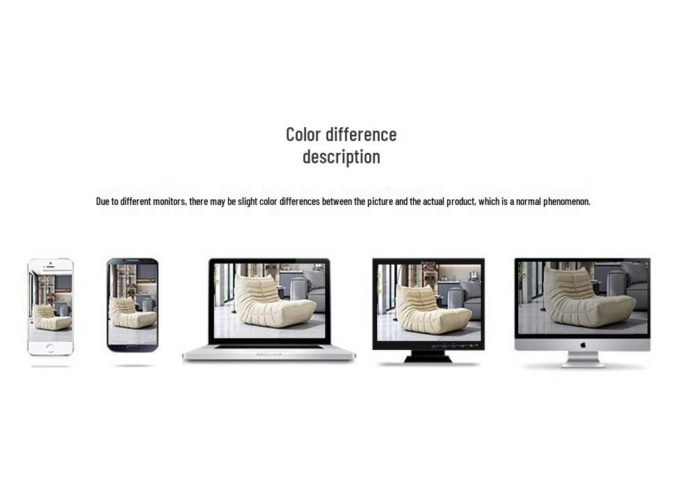 Caterpillar Cream Reclining Sofa Chair for Living Room & Balcony