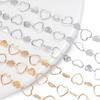 1m Stainless Steel Double Hole Peach Heart Hollow Love Shaped Link Chains for DIY Necklace Bracelet Choker Jewelry Making Chain
