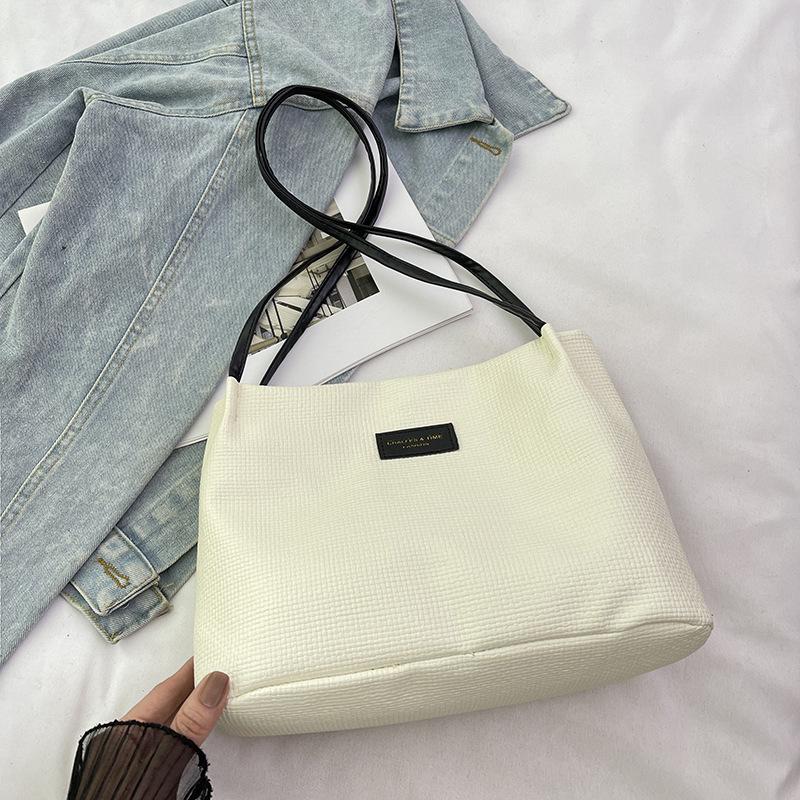 

Large-capacity bag women s 2025 new summer versatile simple shoulder bag premium tote bucket bag
