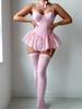European and American Lace Patchwork Body Shaping Lingerie Set 3472