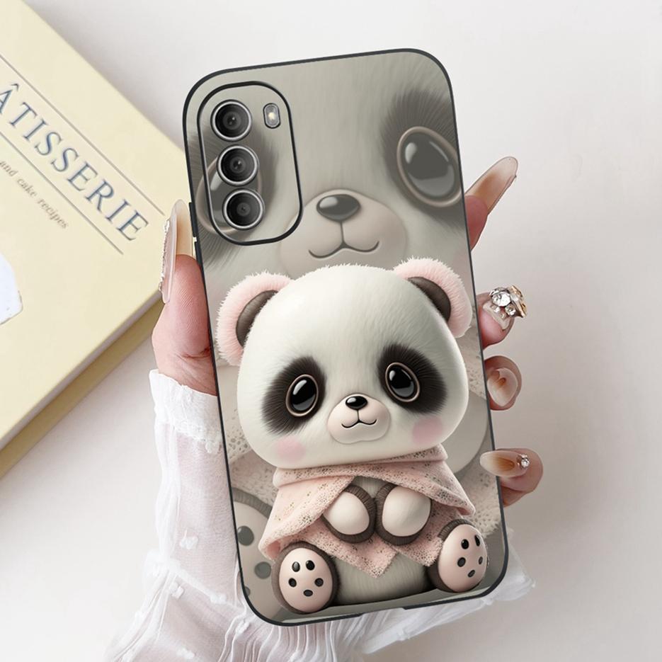 For Motorola Moto G51 G71 5G Case Moto G31 Cute Panda Cartoon Cover Soft Silicone Phone Case For Moto G71 G 31 51 MotoG51 Bumper
