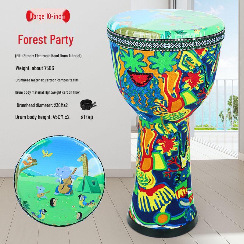 Sheepskin African Hand Drum for All Ages - Beginner To Professional