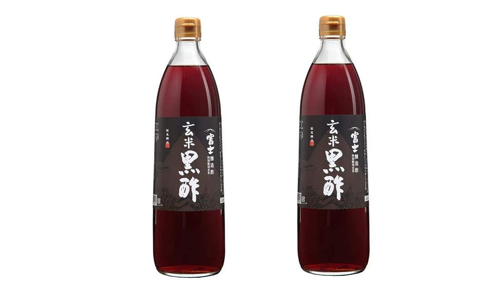 Sokensha Fuji Brown Rice Black Vinegar 900ml X 2 [Iio Jozo]