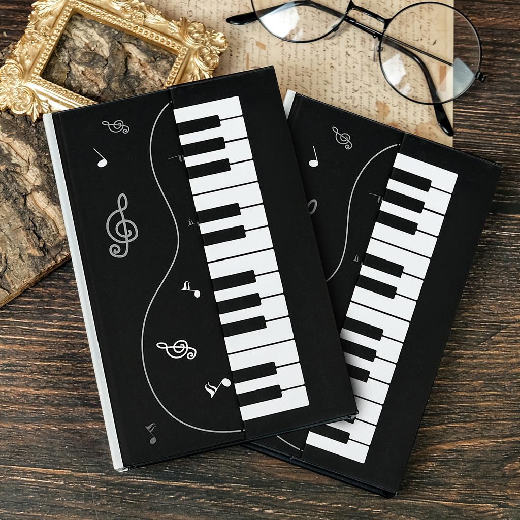 Creative Piano Key Cover Magnetic Notebook Book Conference Minutes Book